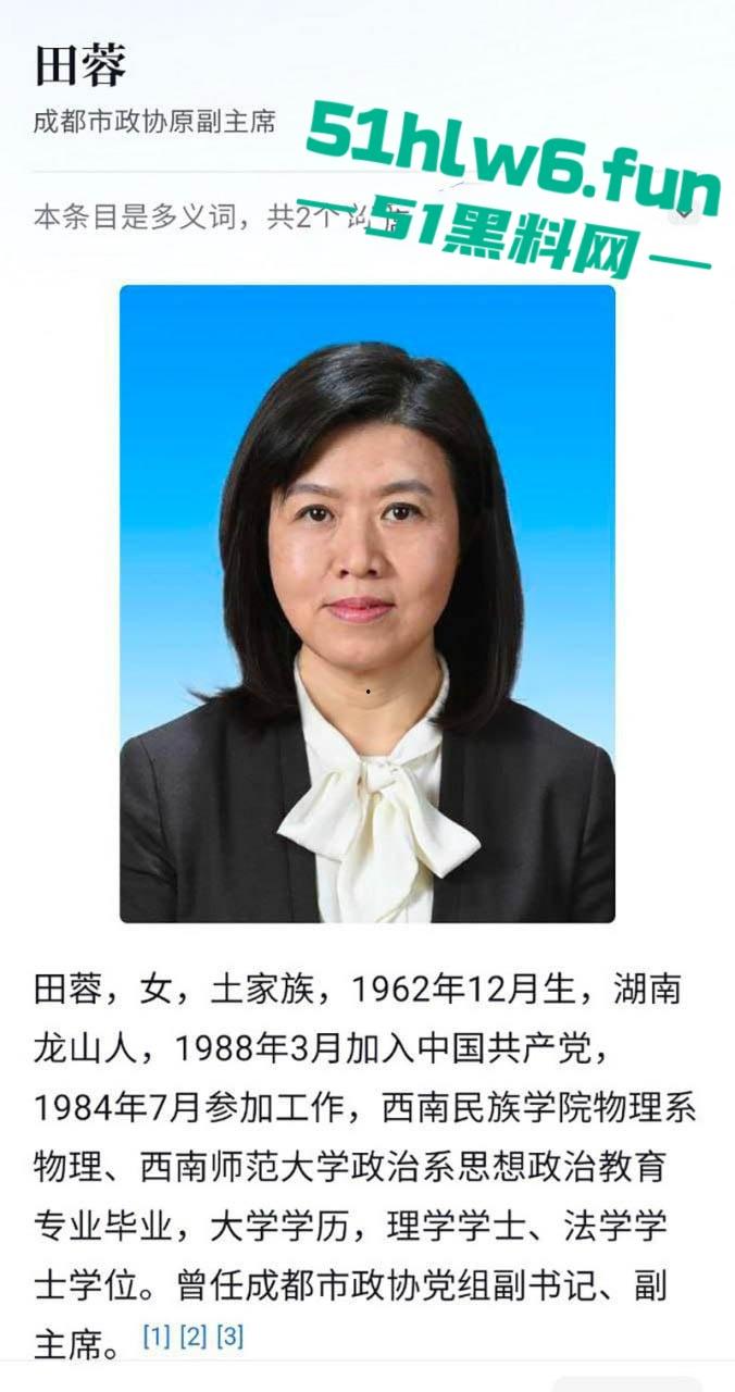 四川成都正厅级干部女贪官【田蓉】落马当年【谭谈交通】被封杀事件始作俑者 作陪领导的视频也被曝光!-6