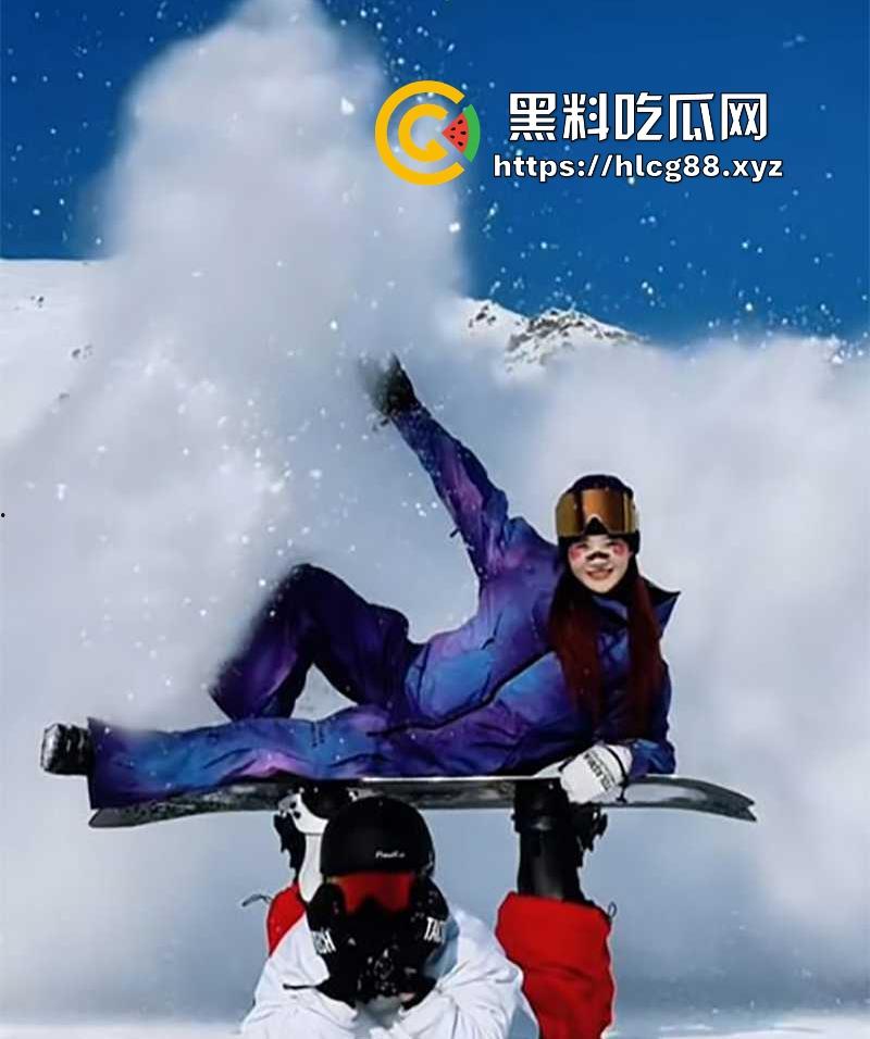 抖音500万粉丝网红【千一】因滑雪练习16米跳台出意外 口吐鲜血 双腿粉碎性骨折!-11
