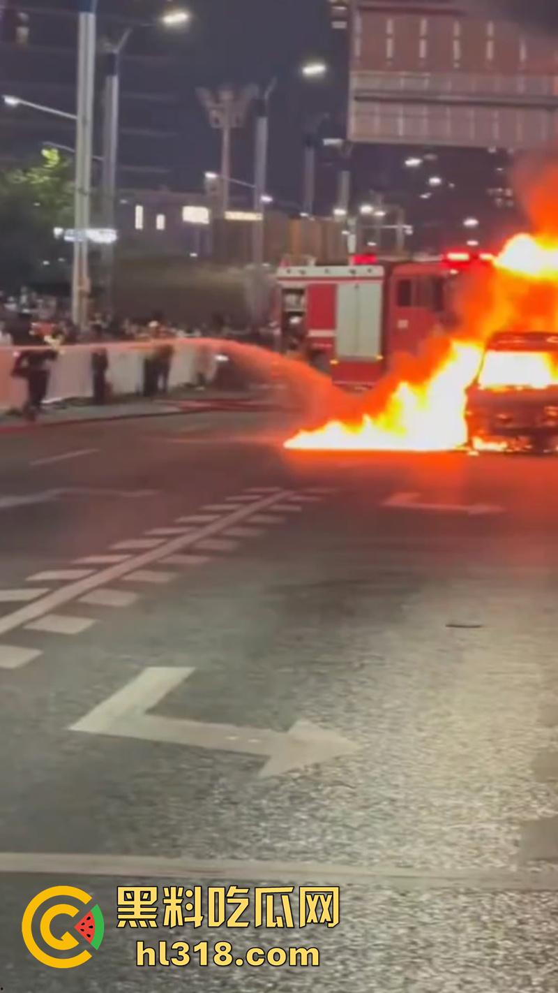 广州南村万博电车警车着火，熊熊大火迅速吞没警车，看来这电车危害，就连警车都不放过啊！-4