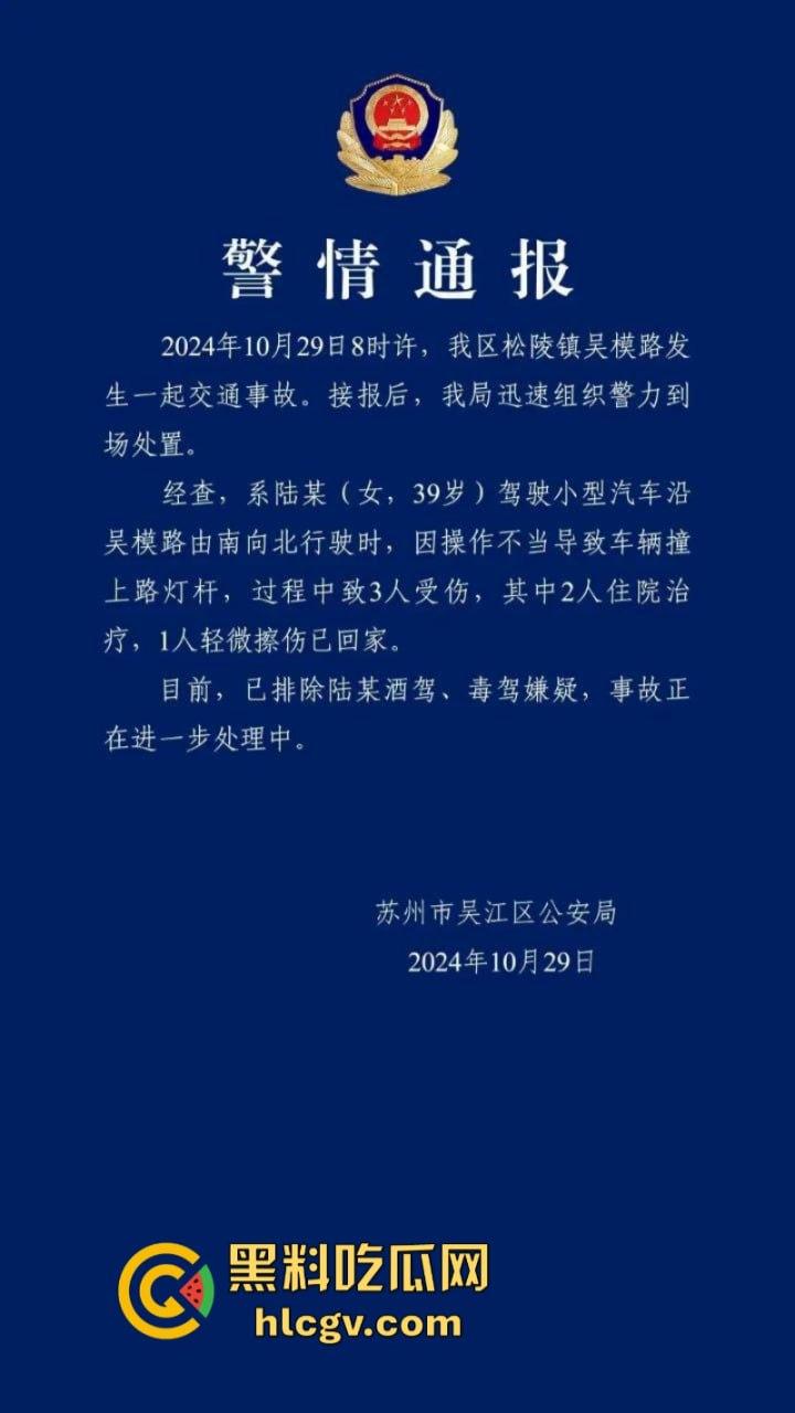 “我勒个骚刚！车子自己跑的”苏州吴江区女子驾车操作不当 路灯杆前的惊魂一撞致多人受伤！-1